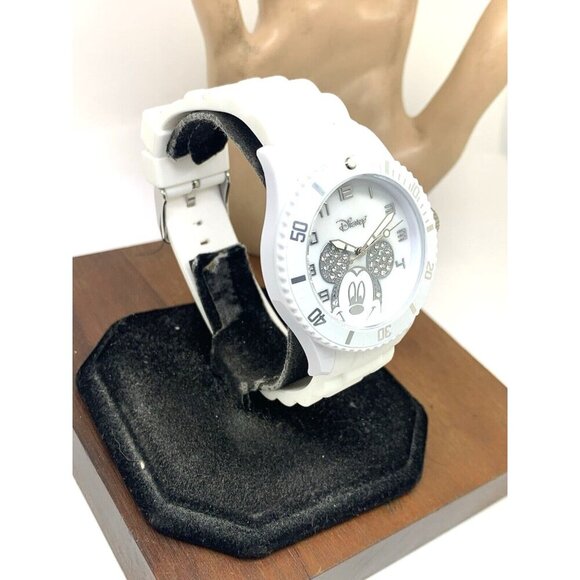 Disney Mickey Mouse Women's Watch White Dial Rubber Band Quartz 39mm - Picture 14 of 14